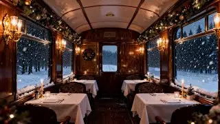 Christmas Night Train Dining Car &ndash; Snowfall Ambience (8 Hours)