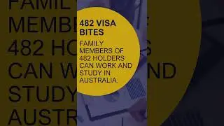 482 Visa Bites -  Family can work#australiaworkpermit #visasponsorship