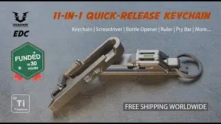 11-In-1 Titanium Multi-Function Quick-Release Keychain