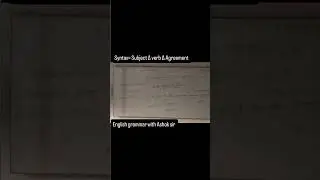 #Syntax #subject+verb+Agreement #nice tricks #englishgrammarwithashoksir
