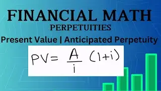 Anticipated Perpetuity Formula