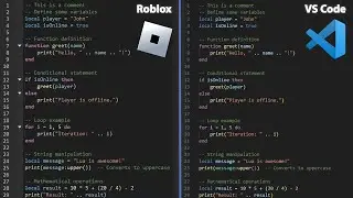 VS Code Syntax on Roblox Studio Script Editor