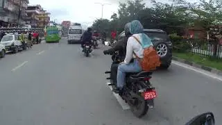 Riding Aprilia Sr 125 on busy roads of Kathmandu valley Nepal
