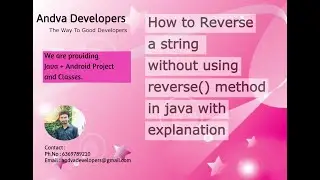 #1 || How to reverse a string without using reverse() method in java with explanation || Java