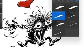 Franquin's Inkmonster (Procreate Brush Demo #21)