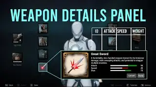 Unreal Engine 5 Inventory - Weapon Preview Weapon Details - Action RPG #185
