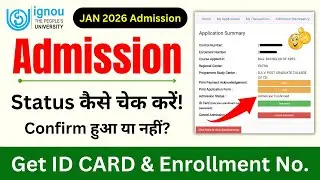 IGNOU Admission Status Check 2026 | IGNOU Admission Status Fresh Application_IGNOU Admission 2026