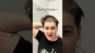 боялась, что это сделает мое лицо более женственным, но оно того стоило 🤠#стрижка#транс #ftm