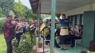Eua High School Brass Band visiting our home!