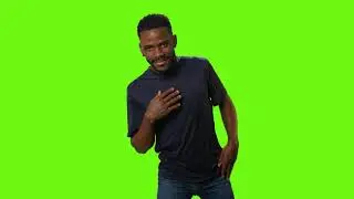 Copyright free green screen video | Boy dancing funnily on a green chroma background