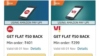 AMAZON PAY UPI OFFER GET FLAT &radic;50 BACK