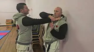 Defense against a choke hold