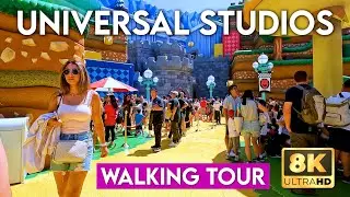 Universal Studios Hollywood + Super Nintendo World 8K Walking Tour ASMR | Los Angeles