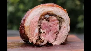 Stuffed LAMB SPIT ROAST - english Grill- and BBQ-Recipe - 0815BBQ