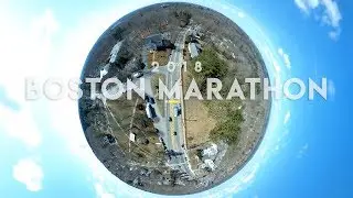 Boston Marathon in 360 360&deg; from the air on a drone