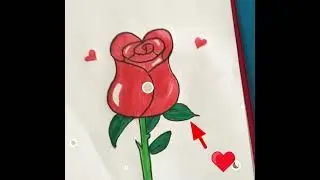 easy drawing |  drawing tricks |  Turn a heart into a rose | رسم سهل | حيل الرسم للمبتدئين