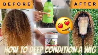 HOW TO DEEP CONDITION A BLEACHED WIG & INSTALL || NADULA HAIR