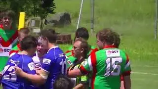 Rugby league referee slaps a player!