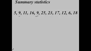Summary statistics for discrete data