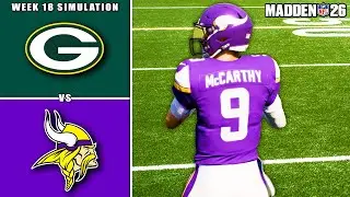Packers vs Vikings Week 18 Simulation (Madden 26)