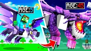 Upgrading BABY SKY DRAGON into GOD DRAGON in MINECRAFT!