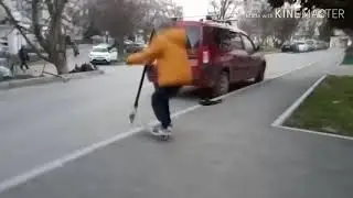 Учим новый трюки. Первый (Scooter Chek)