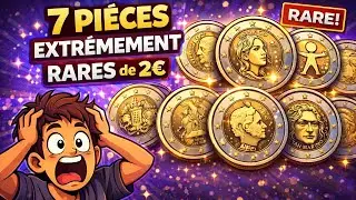 7 Pi&egrave;ces EXTR&Ecirc;MEMENT RARES de 2&euro; que tu dois Connaitre pour ne pas faire d'erreur !