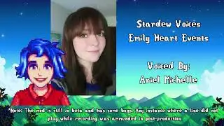 Stardew Valley Voice Over Mod - Stardew Voices - Emily Events - Voiced by Ariel Michelle