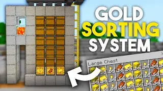 EASY Gold Farm Sorting System in Minecraft Bedrock 1.19!