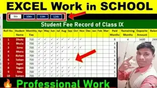 Professional 💥Excel Work in School | Data Entry in Excel #data_entry_in_excel