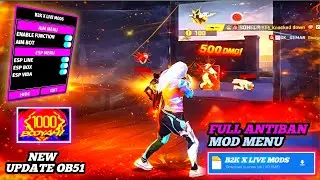 OB51 MOD MENU + AIM BOT ☠️ FIRE HACK | FREE FIRE INJECTOR