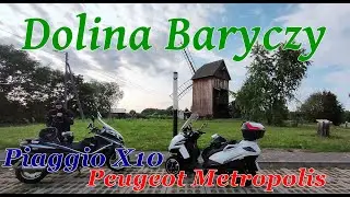 Peugeot Metropolis & Piaggio X10 - Dolina Baryczy , kilka ciekawych miejsc.