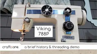 Eaton's Viking 788P Vintage Sewing Machine How to Thread Demonstration and History