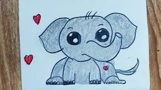 Elephant Drawing | Cute easy Drawing || RN Drawing Academy