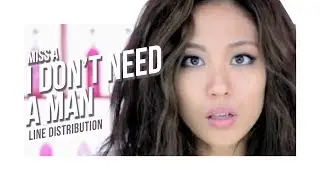 Miss A (미쓰에이) - I Don't Need A Man (남자 없이 잘 살아) (Line Distribution)