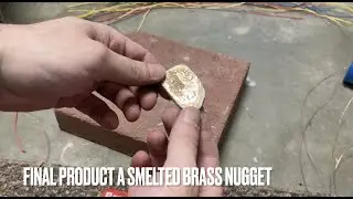 Melting brass electrical contacts from fluorescent lamp connectors harvested from e-waste recycling