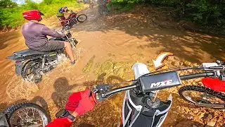 MINI MOTO NA TRILHA COM MAIS DE 50 MOTOS