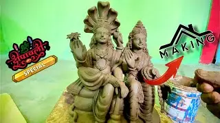 Very Beautiful Laxmi Ji Ka Murti Making With Clay | Lakshmi Idol Making At Home | Vishnu Lakshmi