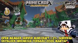 TOP MINECRAFT SERVER 1.21+ INDONESIA SURVIVAL SKYBLOCK 2026 TERBARU - MINECRAFT SERVER INDONESIA