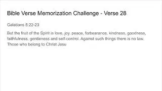 Bible Verse Memorization Challenge - Verse 28