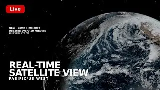 Soothing Earth From Orbit &mdash; GOES-18 GeoColor Pacific Waters view live for Focus Calm 🌌 081225 AM
