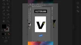 Создайте логотип в виде буквы V в Illustrator за 60 секунд! 🔥 #illustrator #shorts #viral #logo #...