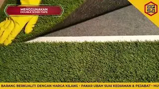 How To Install Artificial Grass on Flat Surface / Pasang Rumput Tiruan Atas Lantai Simen