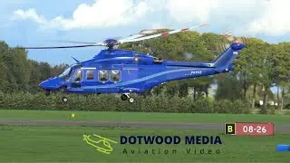 Take off POLICE26 - Dutch Aviation Police - PH-PXZ - Leonardo AW139 - Teuge Airport
