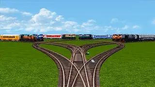 6️⃣ EXTREME SPEED DIESEL TRAIN CRISS-CROSSING AT DANGEROUS SHARP BEND TRACKS 🚆❌ - Train Simulator