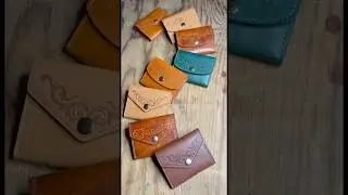 Мини кошельки с тиснением #learning #leathercompany #кожа #art #leathercomplex #кожаныеизделия