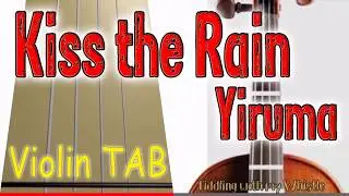 Kiss the Rain - Yiruma - Violin - Play Along Tab Tutorial