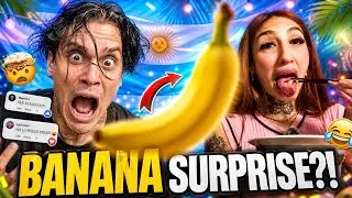 Latina&rsquo;s Reaction to Banana Surprise!