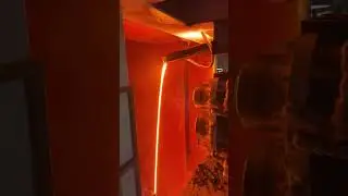 natural gas furnace lava flow for rock wool production 1