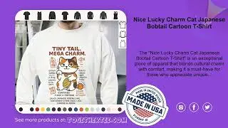 Nice Lucky Charm Cat Japanese Bobtail Cartoon T-Shirt